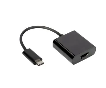 DINIC Adapter USB Typ C Stecker auf HDMI Buchse, 4K*2K@60Hz, HDR, schwarz