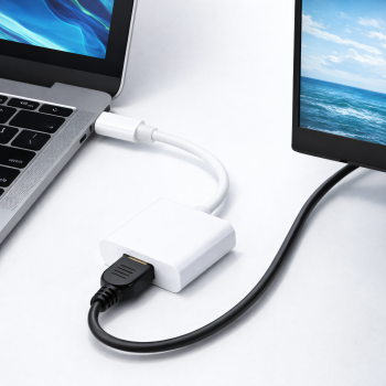 Adapter USB Typ C Stecker auf HDMI Buchse, 4K*2K@60Hz, HDR, DINIC Blister, weiß