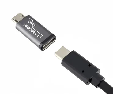 DINIC Adapter, Micro Stecker auf USB C Buchse Alu, space grau