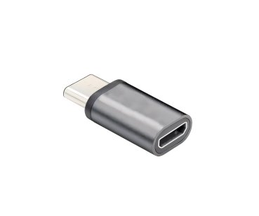 DINIC Adapter USB C Stecker auf USB 2.0 Micro Buchse, silber, DINIC Blister