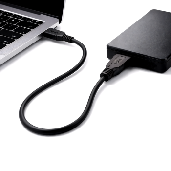Kabel USB C auf USB 3.0 micro B, schwarz, DINIC Polybag, 1m