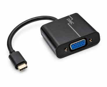 DINIC Adapter USB-C Stecker auf VGA Buchse, schwarz