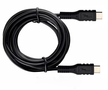 DINIC USB Typ C auf C Ladekabel, 2x USB Typ C Stecker, 60W, 3A, OD: 3.5mm, schwarz, 0.5m