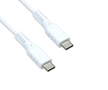DINIC USB Typ C auf C Ladekabel, weiß, 1.5m 2x USB Typ C Stecker, 60W, 3A