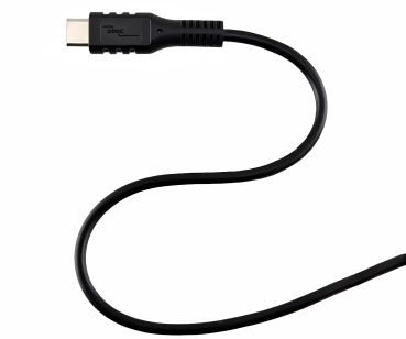 USB Typ C auf A Ladekabel, Polybag , schwarz, 2m USB Typ C auf A Stecker, 5V, 3A, OD: 3,5mm