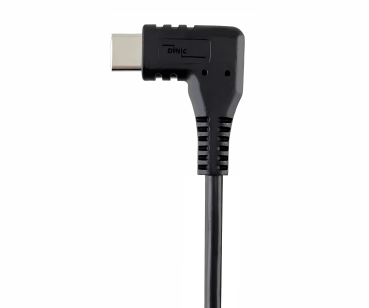 USB Typ C auf C 90°, Ladekabel, C auf C gewinkelt, 60W, 3A, OD: 3.5mm, schwarz, Polybag, 1m
