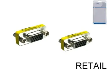 DINIC VGA Adapter/Gender Changer, 15-pol Buchse auf Buchse