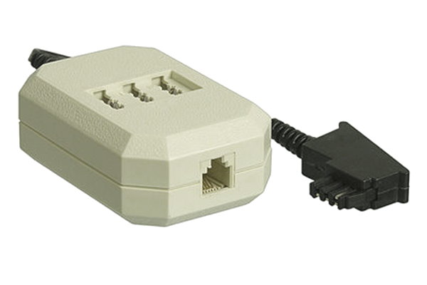 DINIC Kabel Shop - DINIC Telefonadapter TAE-F auf NFN/RJ11, 0,2m TAE-F  Stecker auf NFN Dose codiert und RJ11 (6P4C)