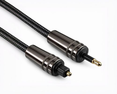 DINIC Premium Toslink Kabel St. auf mini Toslink St., 2m, Dubai Range, schwarz