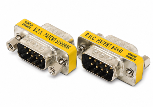 DINIC Adapter DB9 Stecker auf DB9 Stecker Gender Changer