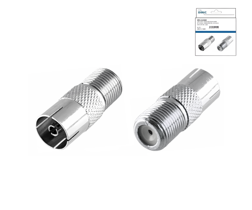 Adapter Koax-Buchse auf F-Buchse, F-Buchse auf Koaxial Buchse, Vollmetall