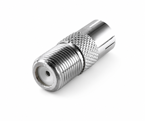 Adapter Koax-Buchse auf F-Buchse, F-Buchse auf Koaxial Buchse, Vollmetall