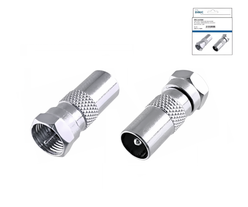 Adapter Koax-Stecker auf SAT-Stecker, ANT-Stecker auf SAT-Stecker, Vollmetall