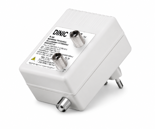 DINIC Antennenverstärker für 2 TV Geräte, Verstärkung 15dB
