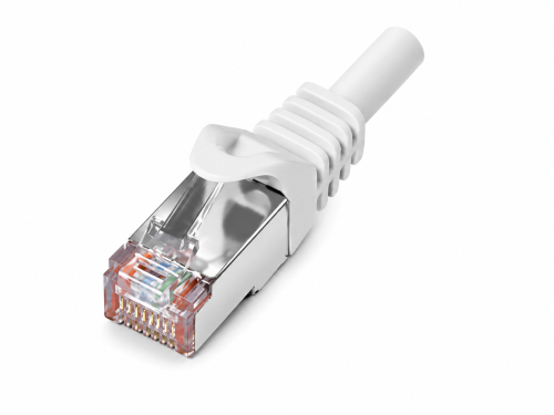 DINIC Cat.6 Premium Patchkabel, PiMF/S-FTP, LSZH, LAN Kabel weiß