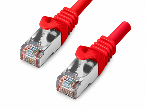 DINIC Cat.6 Premium Patchkabel, PiMF/S-FTP, LSZH, rot