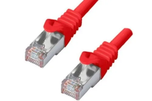 DINIC Cat.6 Premium Patchkabel, PiMF/S-FTP, LSZH, rot