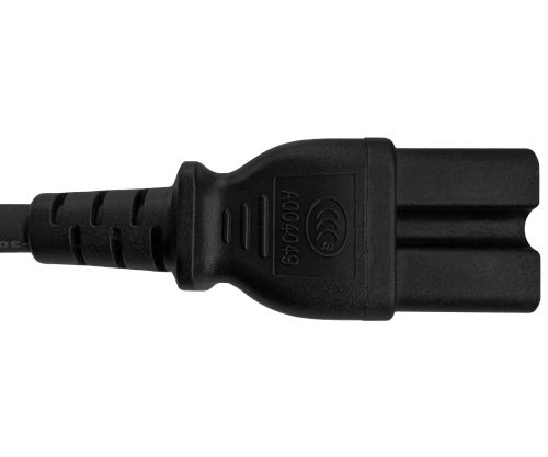 DINIC Netzkabel Stromkabel China Typ I auf C15, 1mm², CCC, schwarz, 1,8m