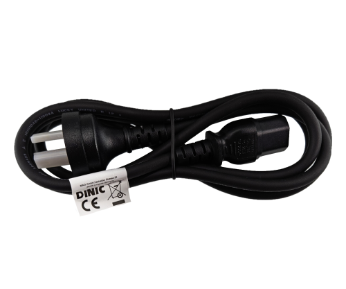 DINIC Netzkabel Stromkabel China Typ I auf C15, 1mm², CCC, schwarz, 1,8m