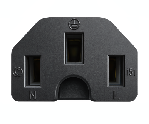 DINIC Netzkabel England UK Typ G auf C15, 1mm², schwarz, 1,80m