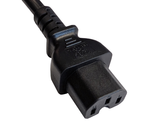 DINIC Netzkabel für Amerika USA Typ B auf C15, Warmgerätestecker, schwarz, 1,8m