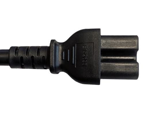 DINIC Netzkabel für Amerika USA Typ B auf C15, Warmgerätestecker, schwarz, 1,8m