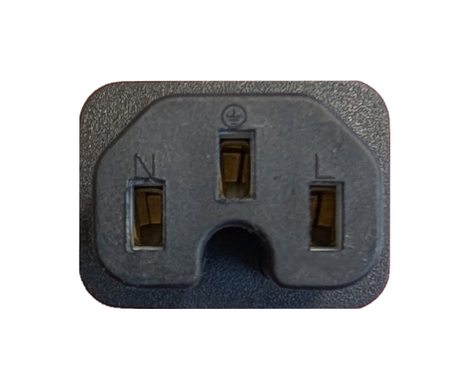 DINIC Netzkabel für Amerika USA Typ B auf C15, Warmgerätestecker, schwarz, 1,8m