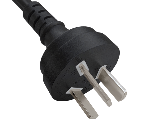 DINIC Netzkabel Stromkabel China Typ I (16A) auf C19, 1,5mm², CCC, schwarz, 1.80m