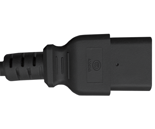 DINIC Netzkabel Stromkabel China Typ I (16A) auf C19, 1,5mm², CCC, schwarz, 1.80m