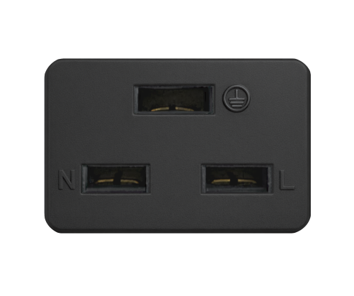 DINIC Netzkabel Stromkabel China Typ I (16A) auf C19, 1,5mm², CCC, schwarz, 1.80m