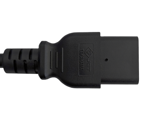 DINIC Netzkabel Japan Typ B auf C19, VCTF 2mm², 1,8m JPN 3pin/IEC 60320-C19, JET, PSE, schwarz