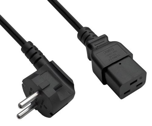 Netzkabel KS C 8305 auf C19, 1mm², KC, 1,8m KS C 8305 (YP-22K) - C19, schwarz