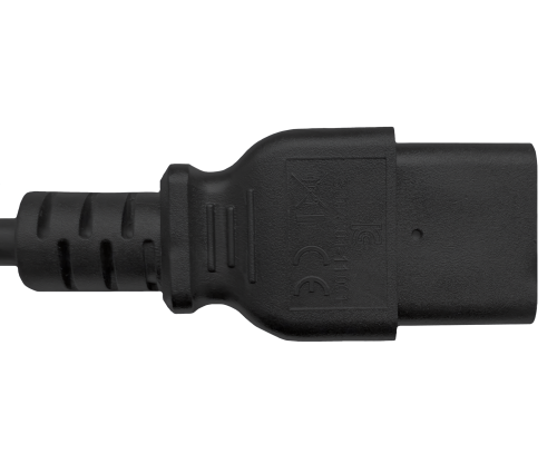 DINIC Netzkabel KS C 8305 auf C19, 1mm², KC, KS C 8305 (YP-22K) - C19, schwarz, 1,80m
