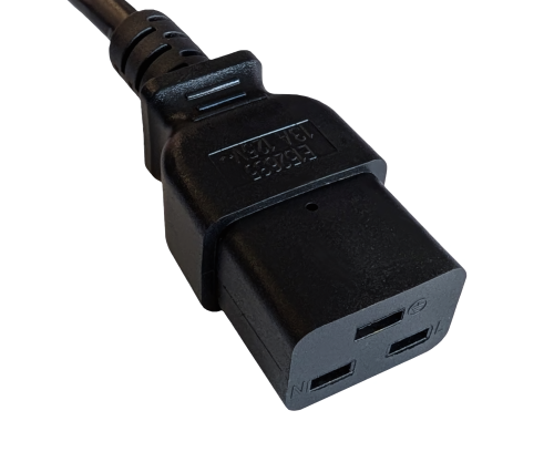 DINIC Netzkabel für Amerika USA Typ B auf C19, UL, schwarz, 1.80m