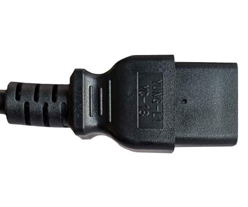 DINIC Netzkabel für Amerika USA Typ B auf C19, UL, schwarz, 1.80m