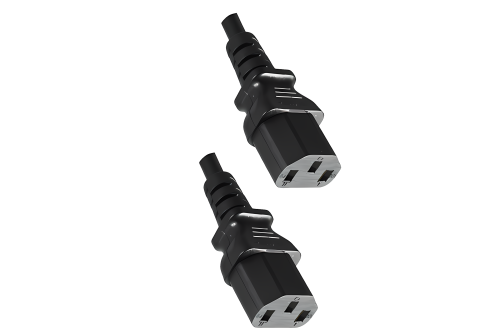 DINIC Y-Kaltgerätekabel C20 auf 2x C13 1,5mm², VDE, IEC60320-C20 2x C13, YP-33/2x YC-12, schwarz, 2m