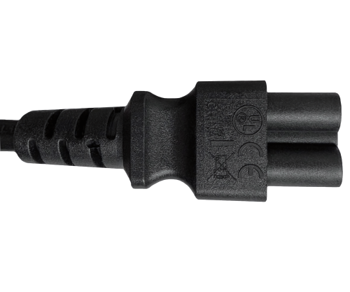 DINIC Netzkabel, Stromkabel für Brasilien Typ N auf C5, 0,75mm², schwarz, 1,8m