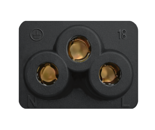 DINIC Netzkabel Israel Typ H auf C5, 0,75mm², 1,8m ISR 3pin/IEC 60320-C5, SII, schwarz