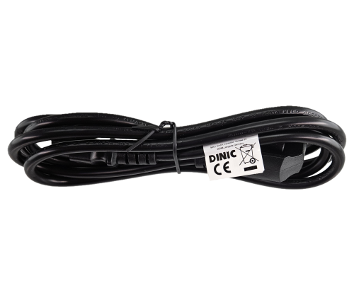 DINIC Netzkabel Israel Typ H auf C5, 0,75mm², 1,8m ISR 3pin/IEC 60320-C5, SII, schwarz
