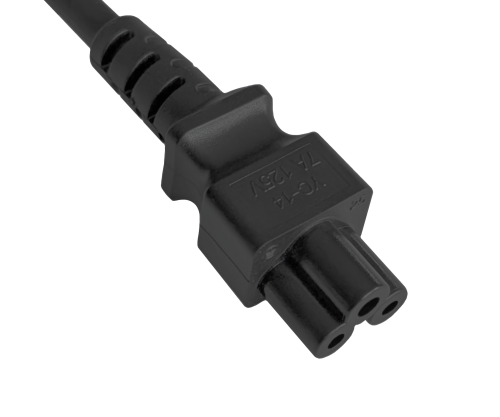 DINIC Netzkabel Japan Typ B auf C5, 0,75mm², 1,8m JPN 3pin/IEC 60320-C5,JET, PSE, VCTF, schwarz