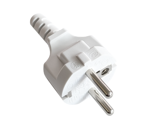 DINIC Netzkabel Schutzkontaktstecker auf C5, weiß, 1,80m