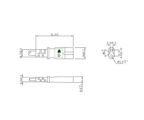 DINIC Stromkabel, Netzkabel Euro-Stecker