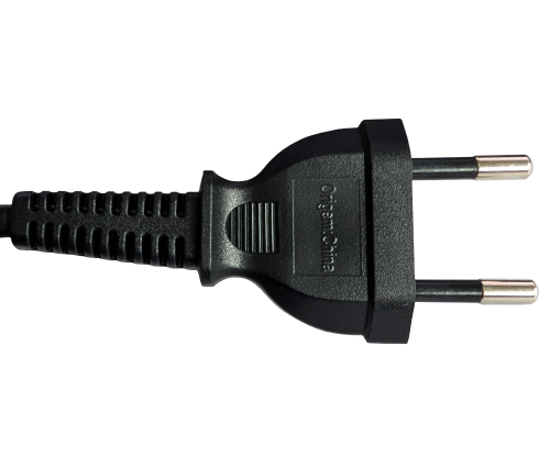 DINIC Netzkabel, Stromkabel für Brasilien Typ C auf C7 2pin, 0,75mm², schwarz, 1,8m