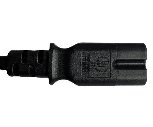 DINIC Netzkabel, Stromkabel für Brasilien Typ C auf C7 2pin, 0,75mm², schwarz, 1,8m