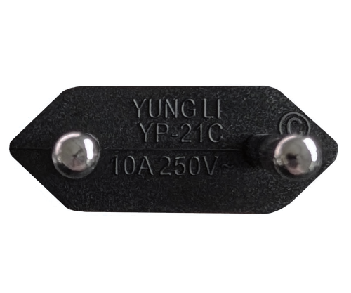 DINIC Netzkabel, Stromkabel für Brasilien Typ C auf C7 2pin, 0,75mm², schwarz, 1,8m
