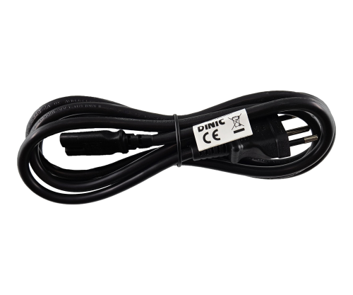DINIC Netzkabel, Stromkabel für Brasilien Typ C auf C7 2pin, 0,75mm², schwarz, 1,8m