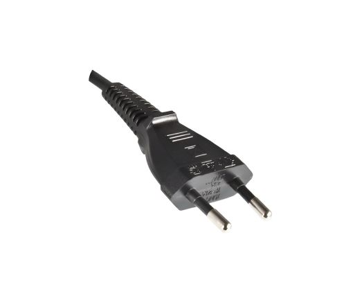 DINIC Netzkabel, Stromkabel für Brasilien Typ C auf C7 2pin, 0,75mm², schwarz, 1,8m