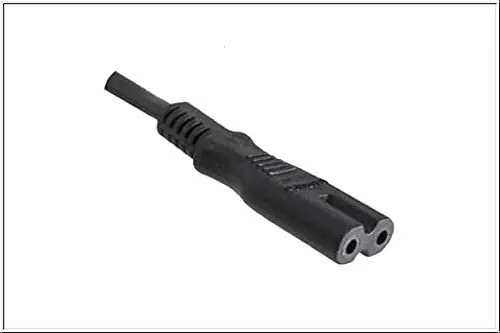 DINIC Netzkabel Israel Typ C auf C7, 0,75mm², 1,8m ISR 2pin/IEC 60320-C7, SII, schwarz