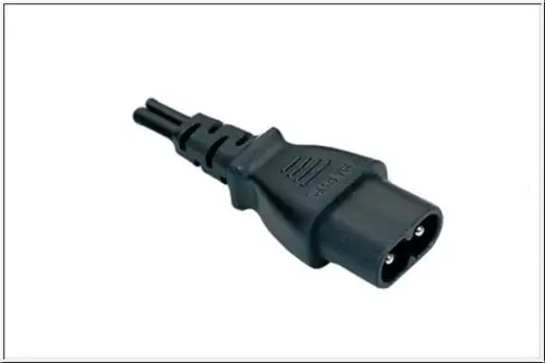 DINIC Netzkabel 2-Pin Verlängerung, C7 auf C8, VDE, schwarz, 2m