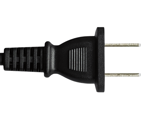 DINIC Netzkabel Stromkabel China Typ A auf C7, 1,8m CHN 2pin, CCC, schwarz, 1,80m